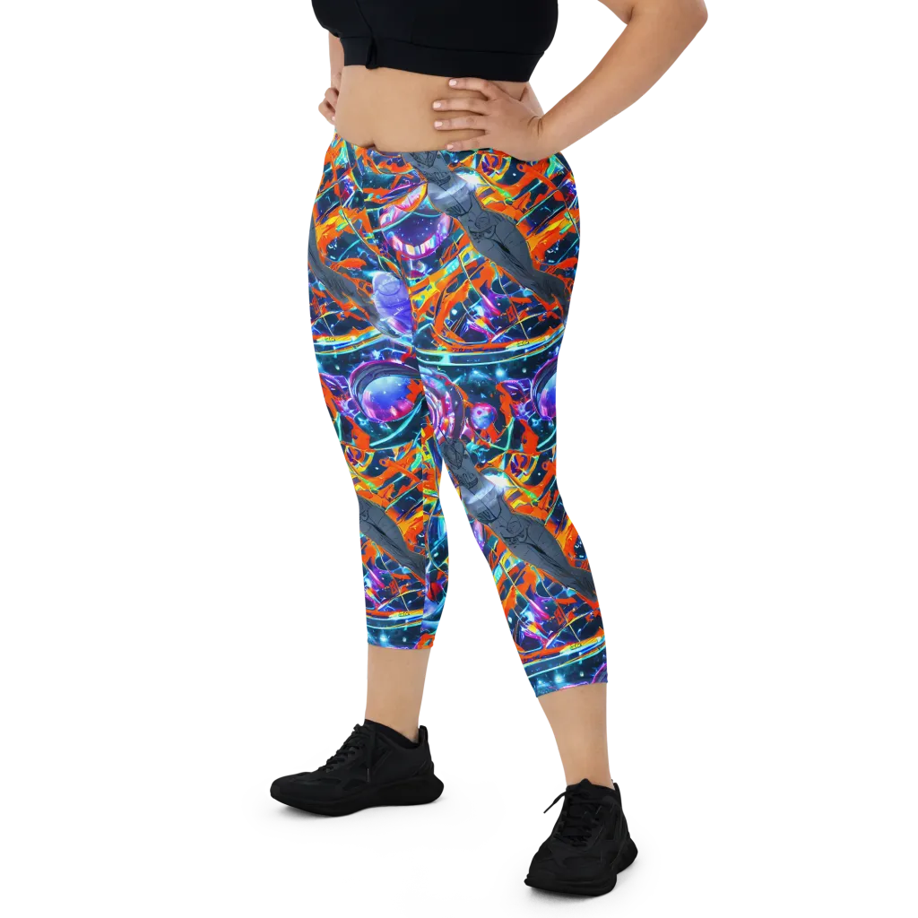 Prismatic Engine on Capri Leggings — Front