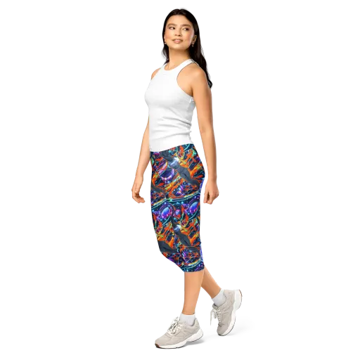Prismatic Engine on a Capri Leggings
