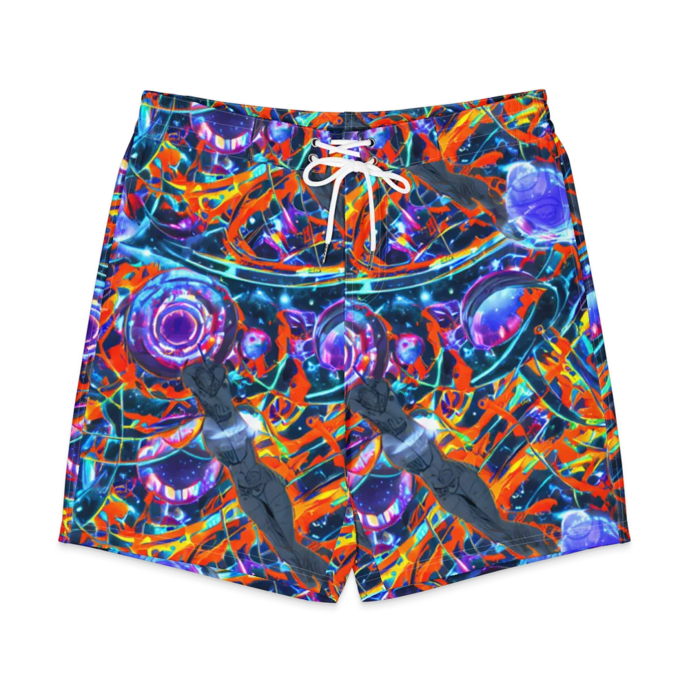 Prismatic Engine on Men's Board Shorts — Front
