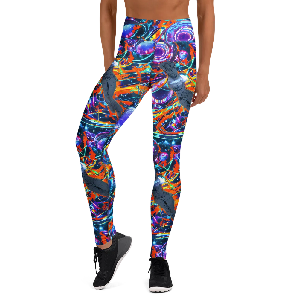 Prismatic Engine on Yoga Leggings — Front