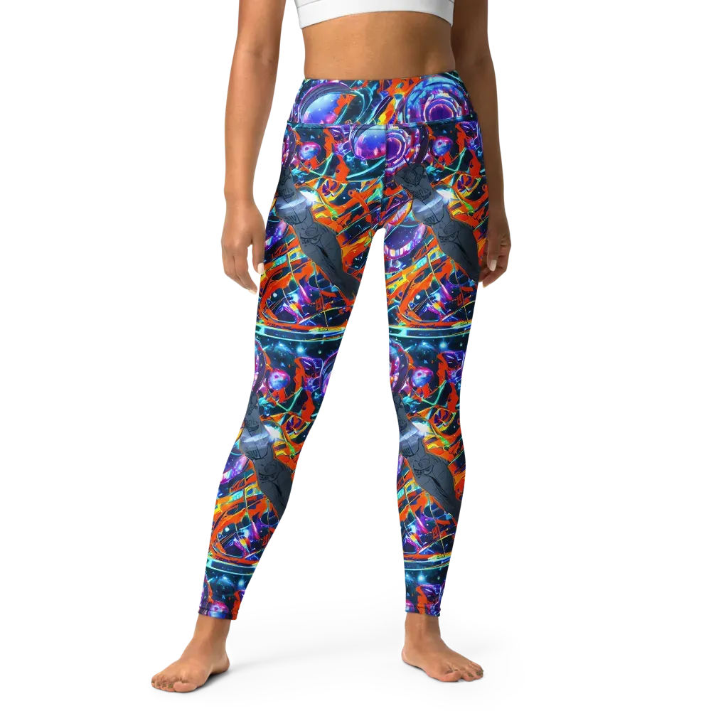 Prismatic Engine on Yoga Leggings — Front