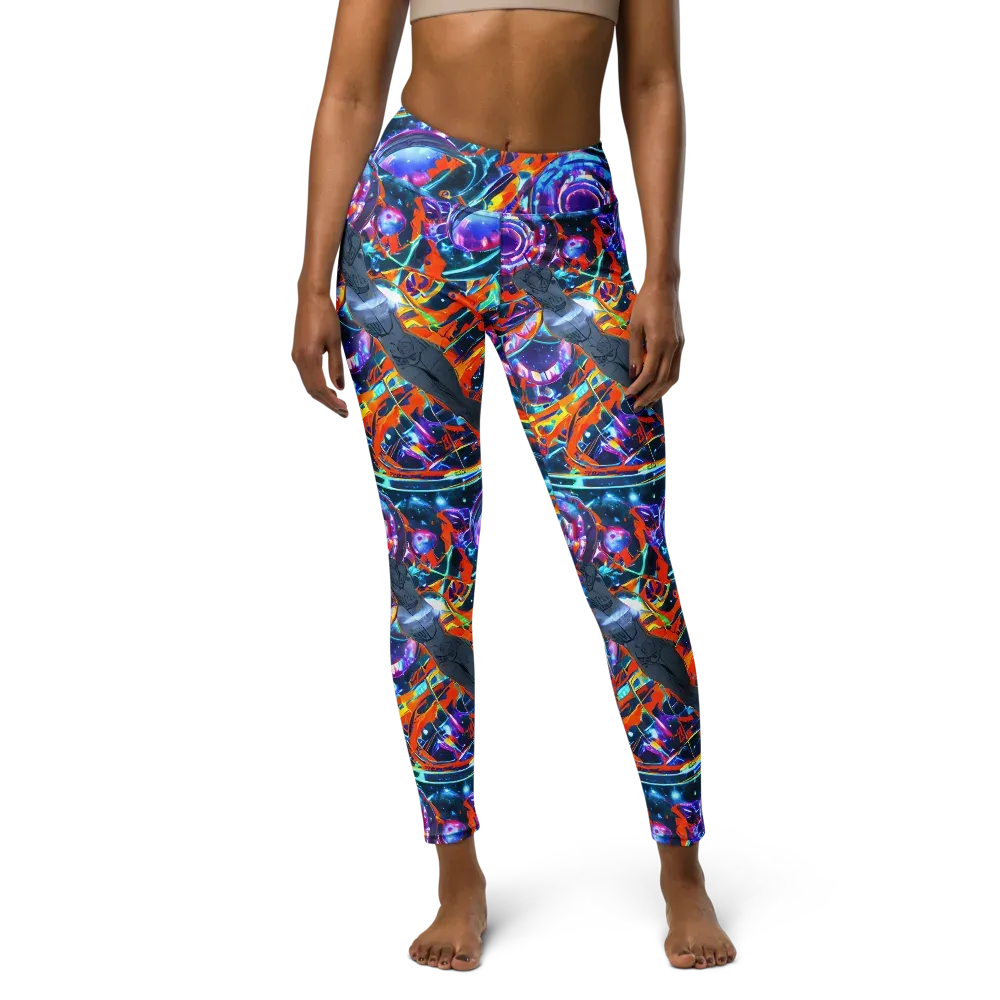 Prismatic Engine on Yoga Leggings — Front