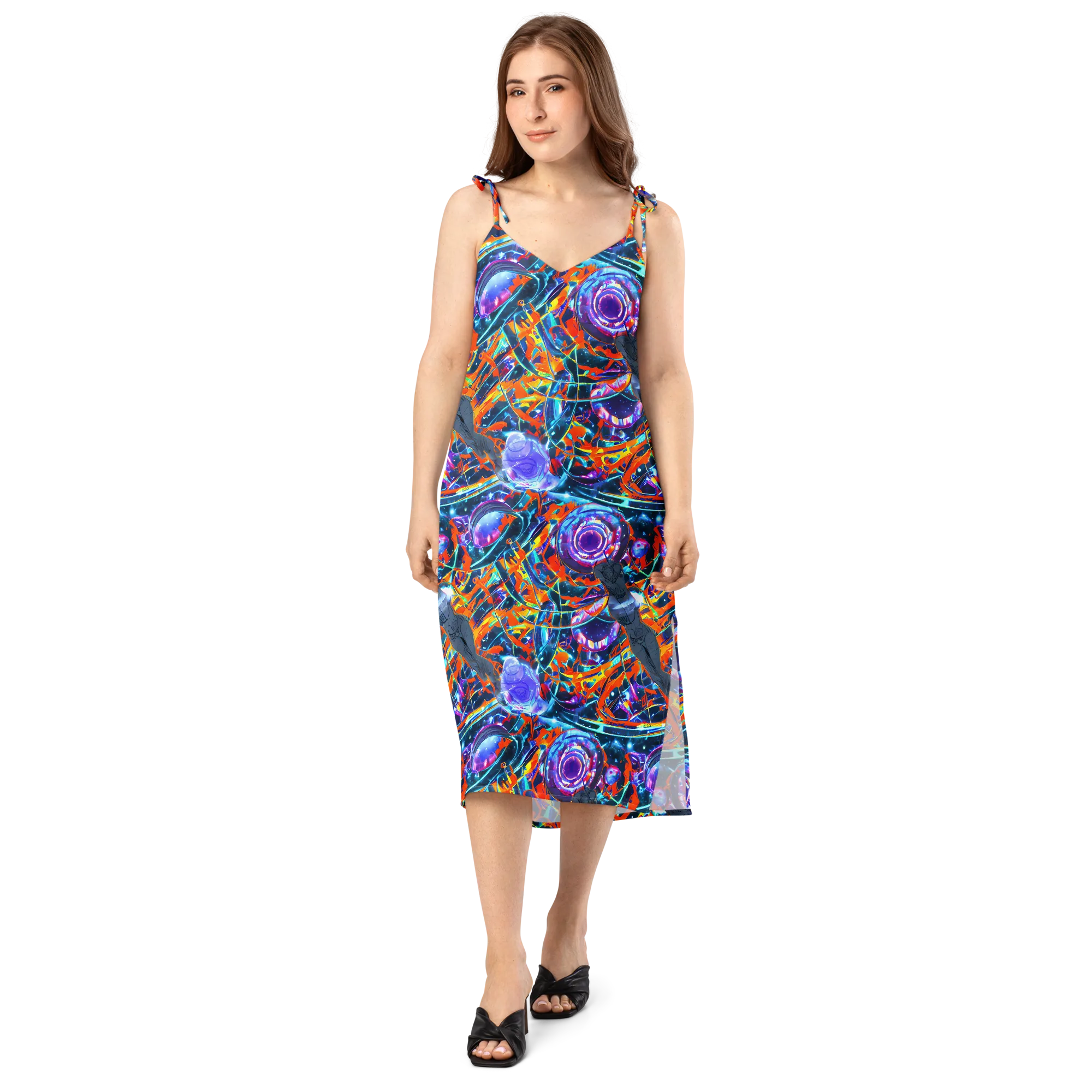 Prismatic Engine on Slip Dress — Front