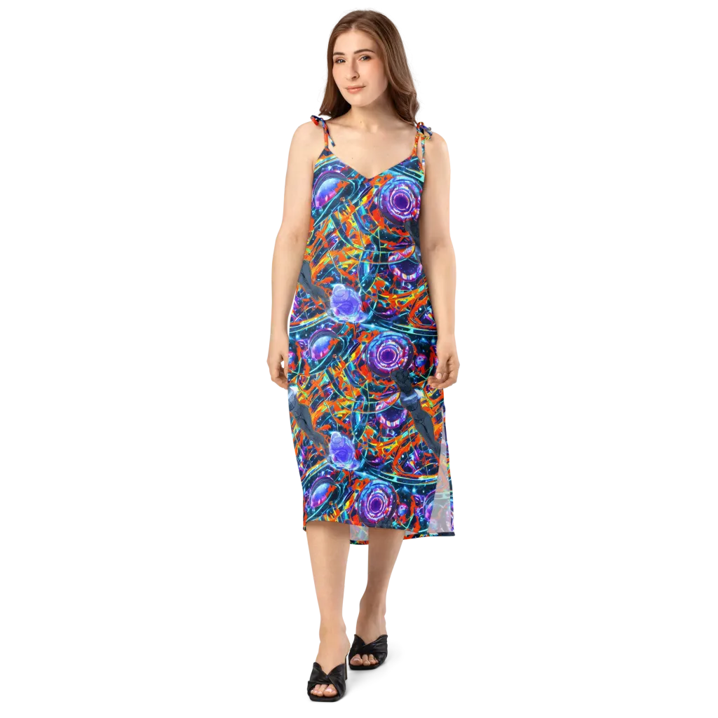 Prismatic Engine on Slip Dress — Front