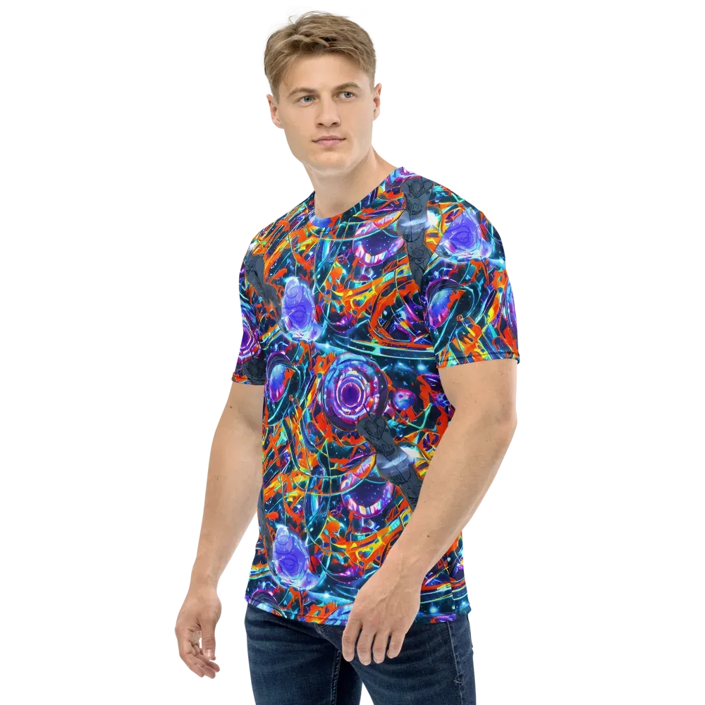 Prismatic Engine on Men's Crew Neck T-Shirt — Left