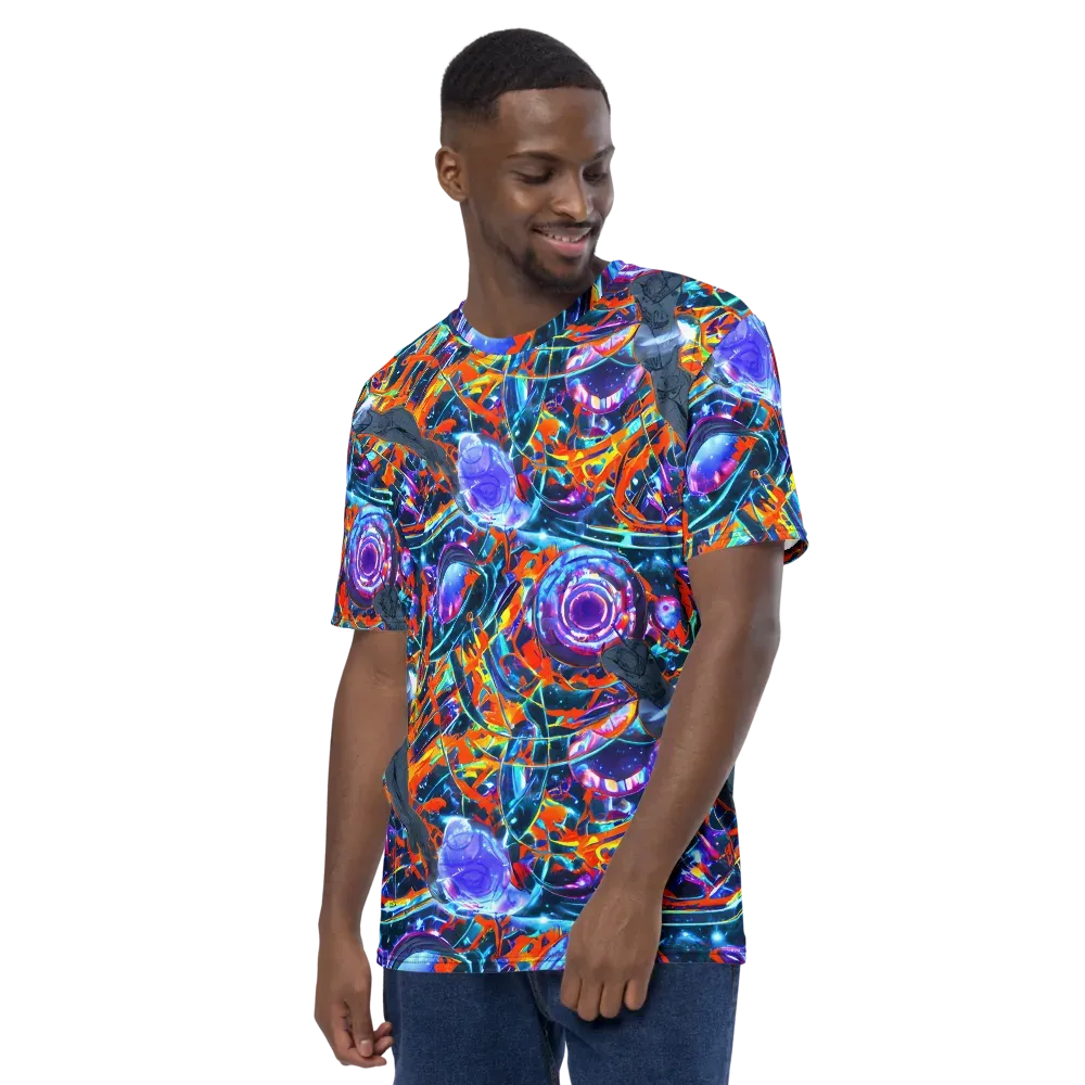 Prismatic Engine on Men's Crew Neck T-Shirt — Left