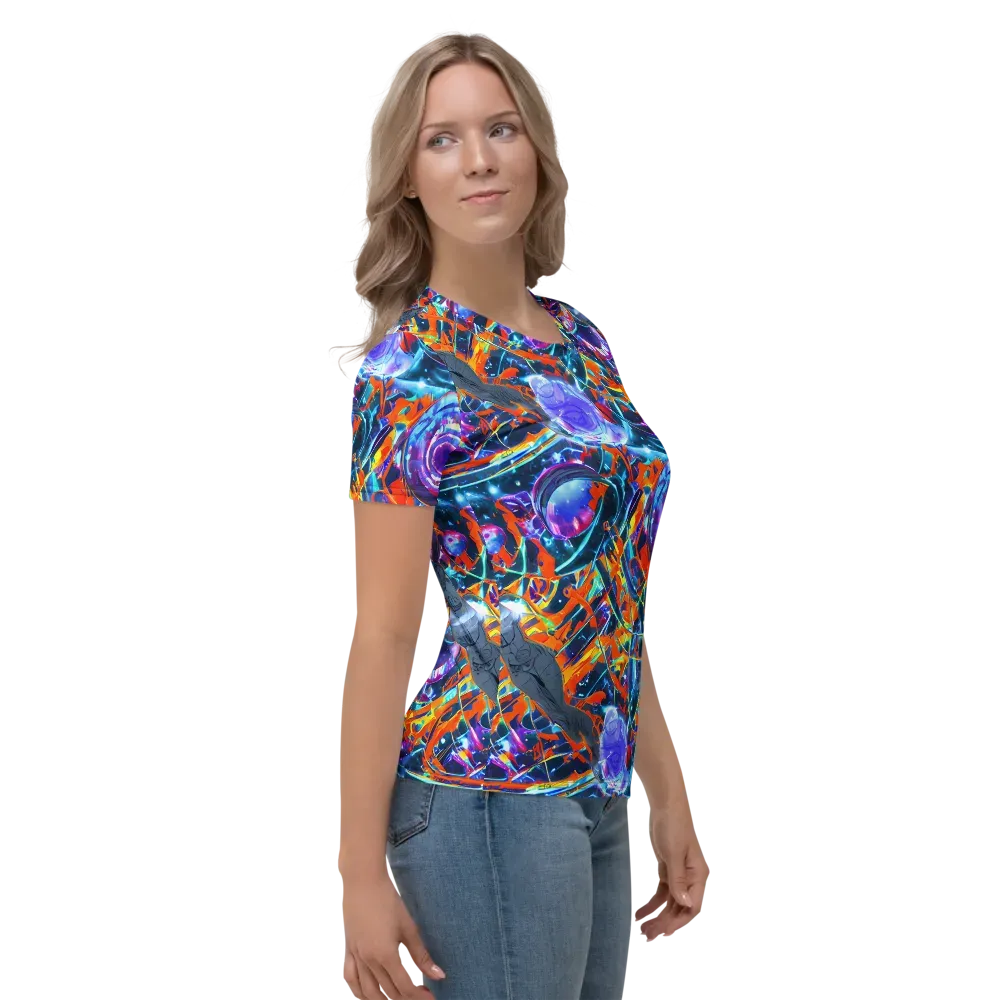 Prismatic Engine on Women's Crew Neck T-Shirt — Right
