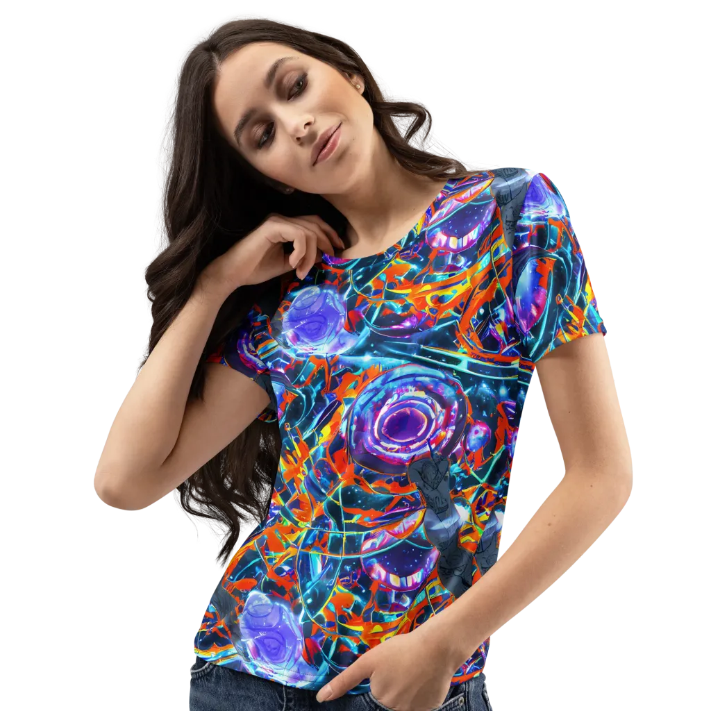 Prismatic Engine on Women's Crew Neck T-Shirt — Left Front