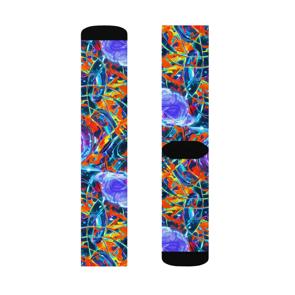 Prismatic Engine on Socks — Right Sock
