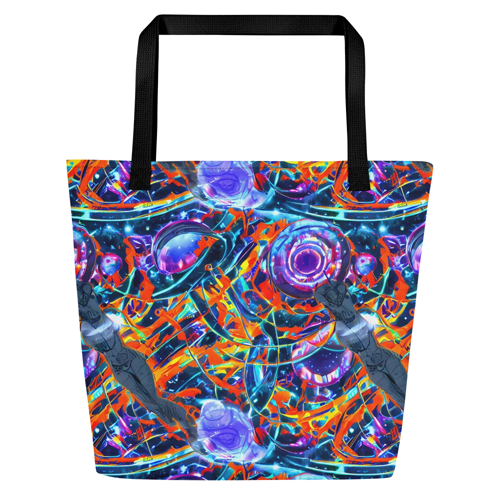 Prismatic Engine on Large Tote Bag W/ Pocket — Front