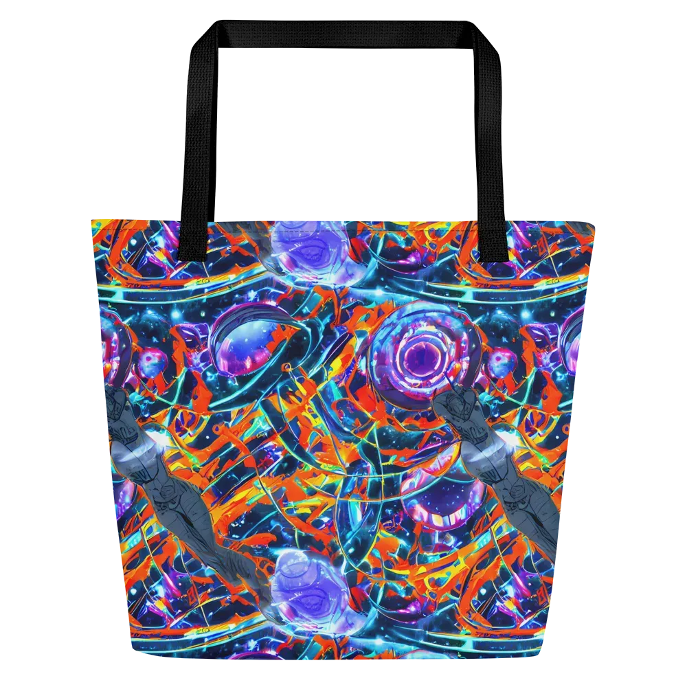 Prismatic Engine on Large Tote Bag W/ Pocket — Front