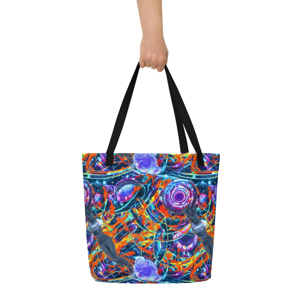 Prismatic Engine on Large Tote Bag W/ Pocket — Front