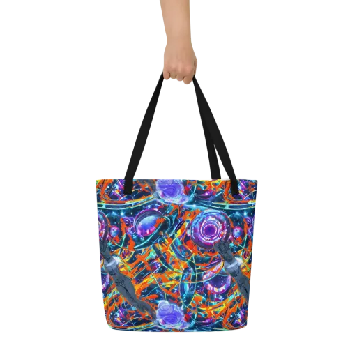 Prismatic Engine on a Large Tote Bag W/ Pocket