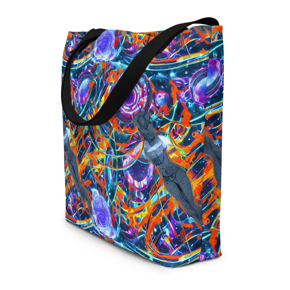 Prismatic Engine on Large Tote Bag W/ Pocket — Front