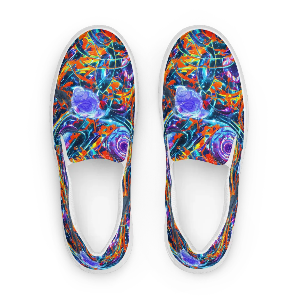 Prismatic Engine on Women's Slip-On Canvas Shoes — Front