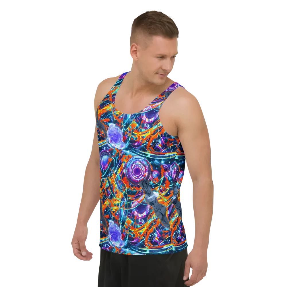 Prismatic Engine on Men's Tank Top — Left Front