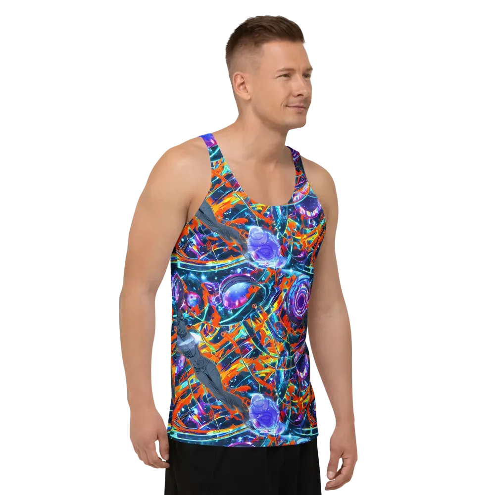 Prismatic Engine on Men's Tank Top — Right Front