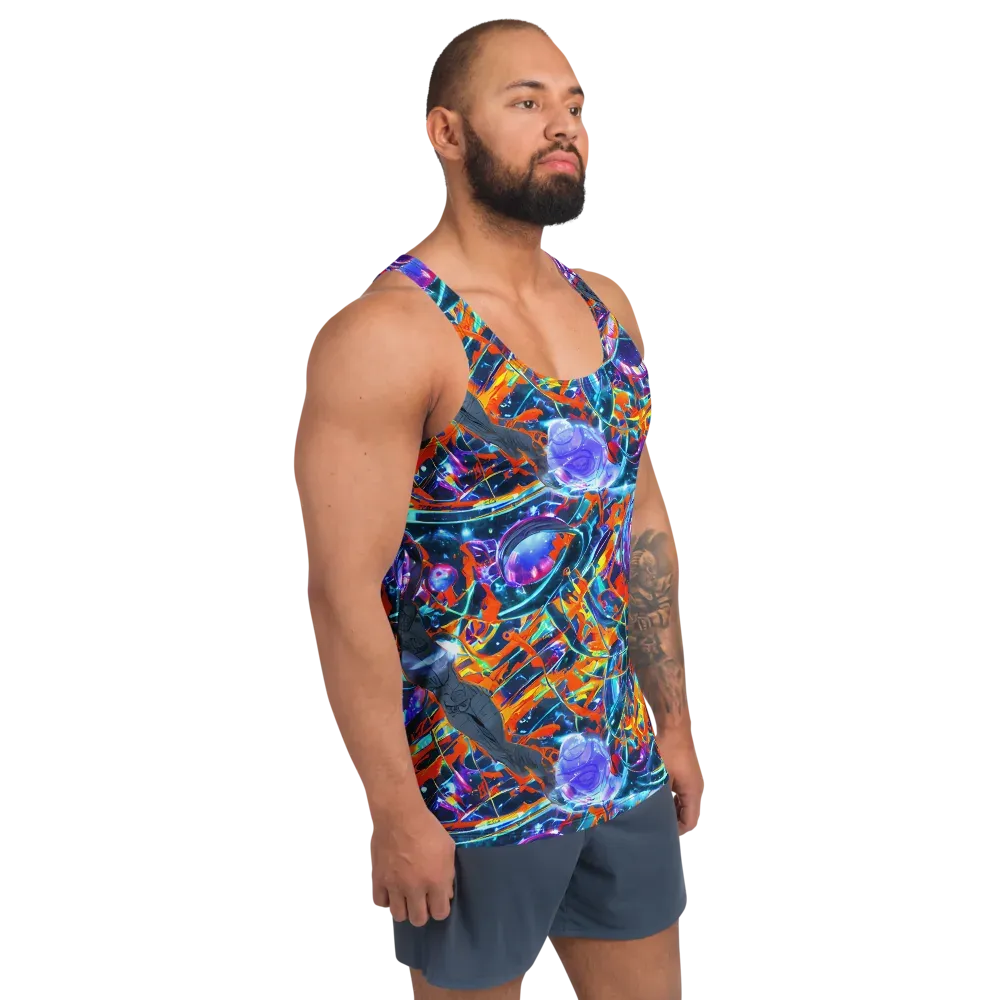 Prismatic Engine on Men's Tank Top — Right Front