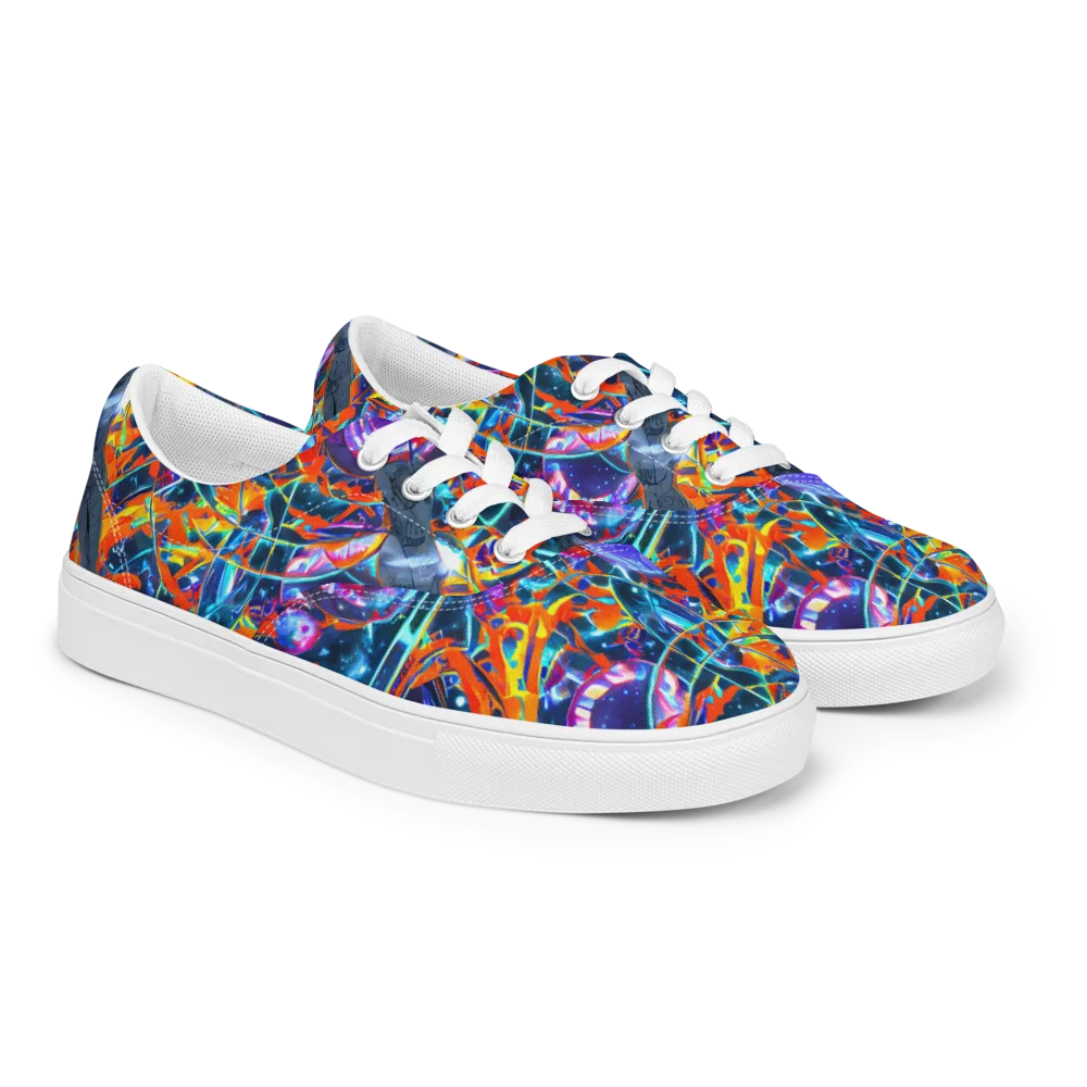 Prismatic Engine on Men's Lace-Up Canvas Shoes — Right Front