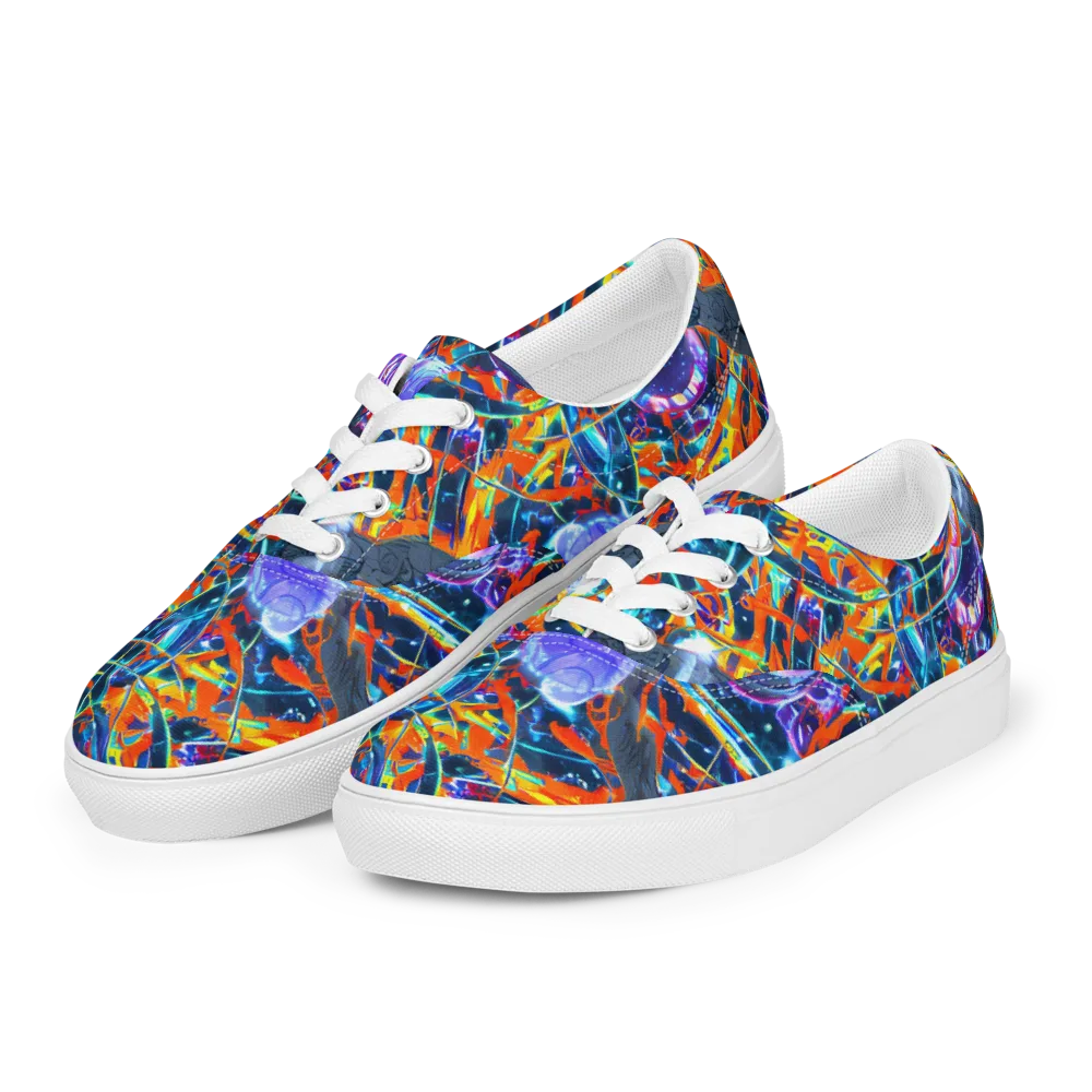 Prismatic Engine on Men's Lace-Up Canvas Shoes — Left Front