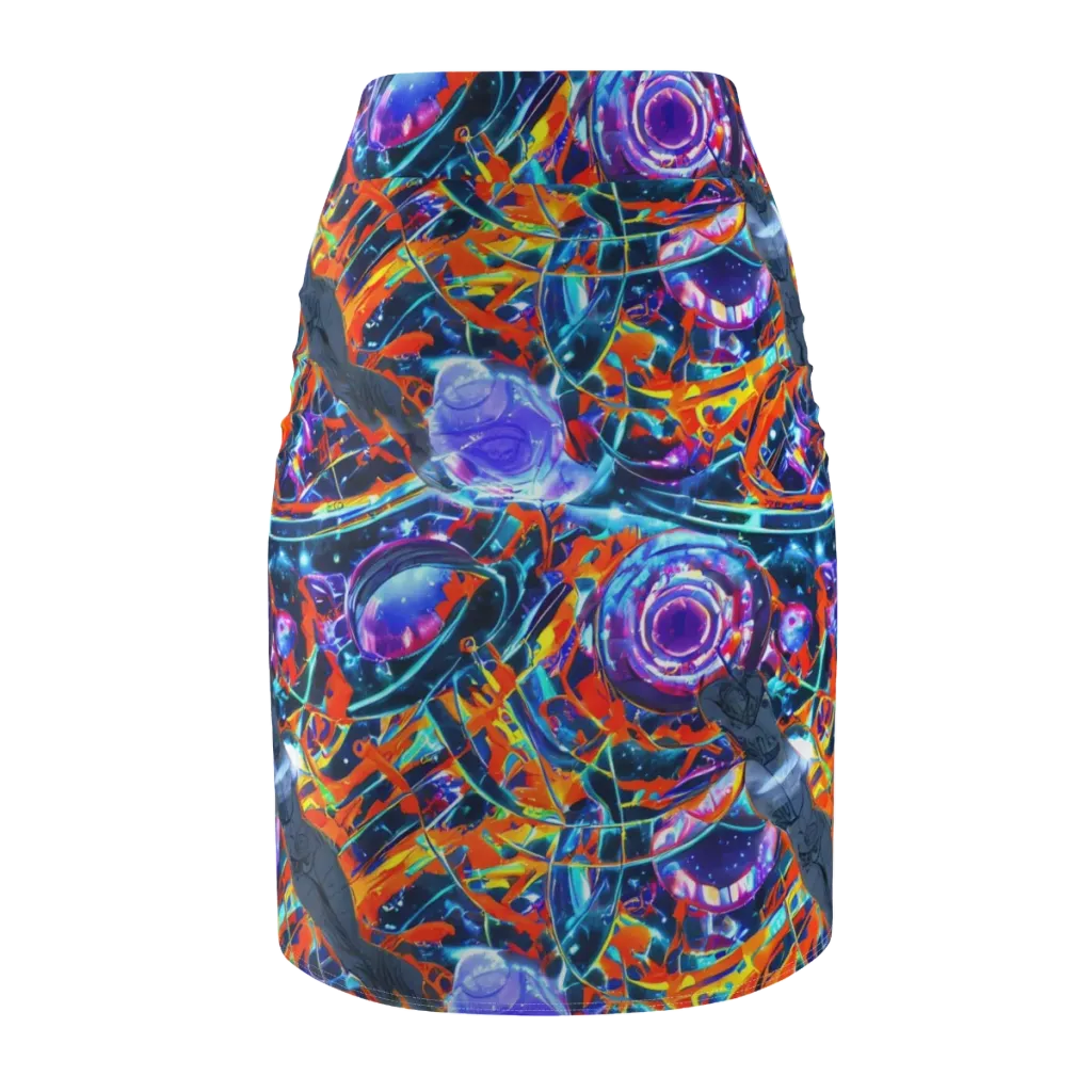 Prismatic Engine on Pencil Skirt — Back