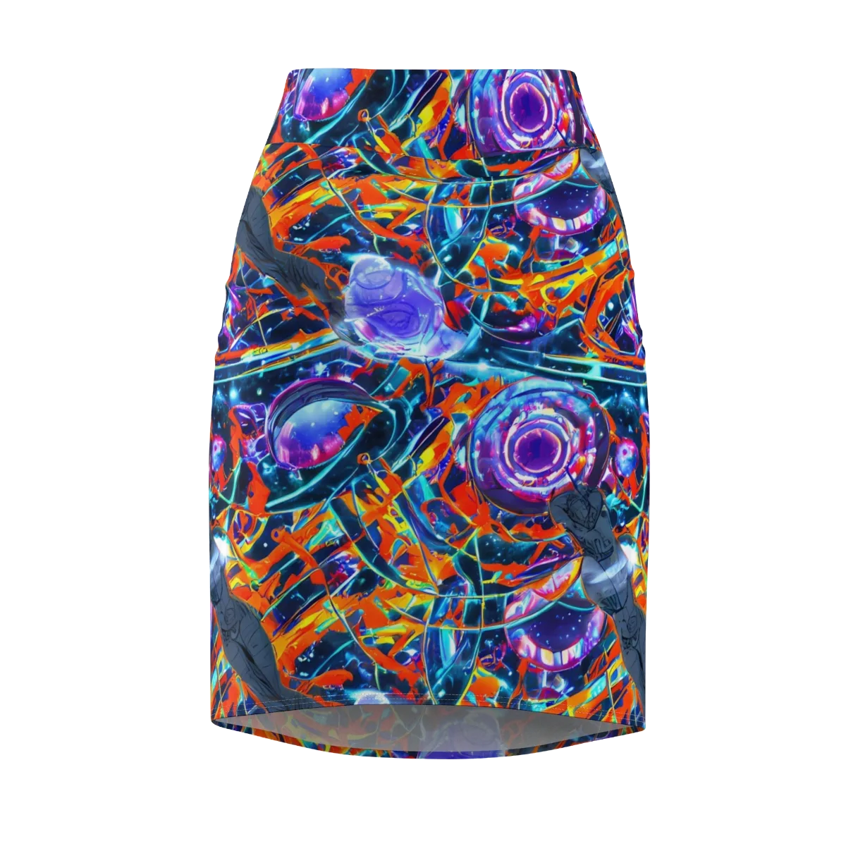 Prismatic Engine on Pencil Skirt — Front