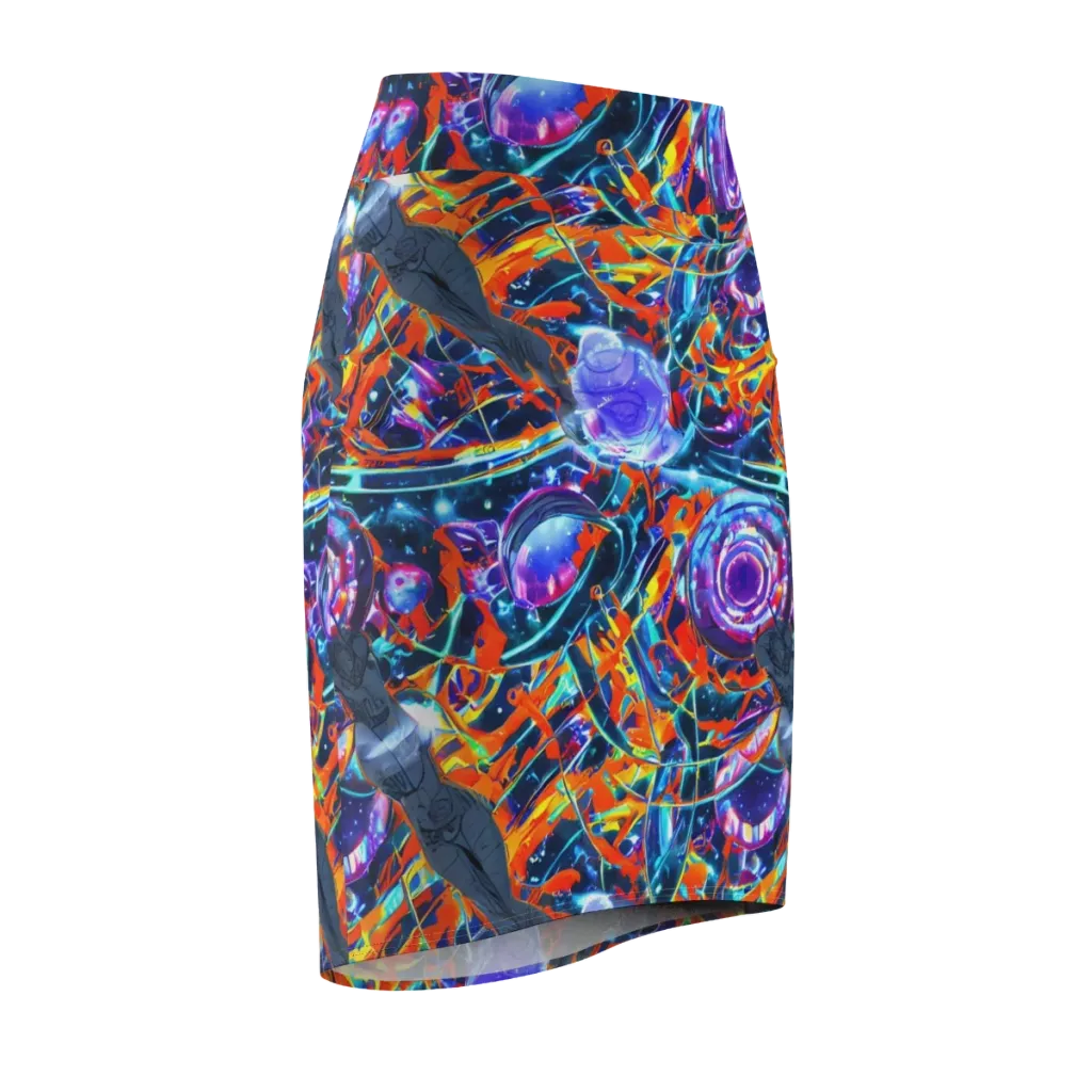 Prismatic Engine on Pencil Skirt — Front Side