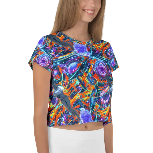 Prismatic Engine on a Crop Tee
