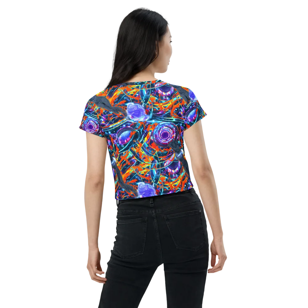 Prismatic Engine on Crop Tee — Back