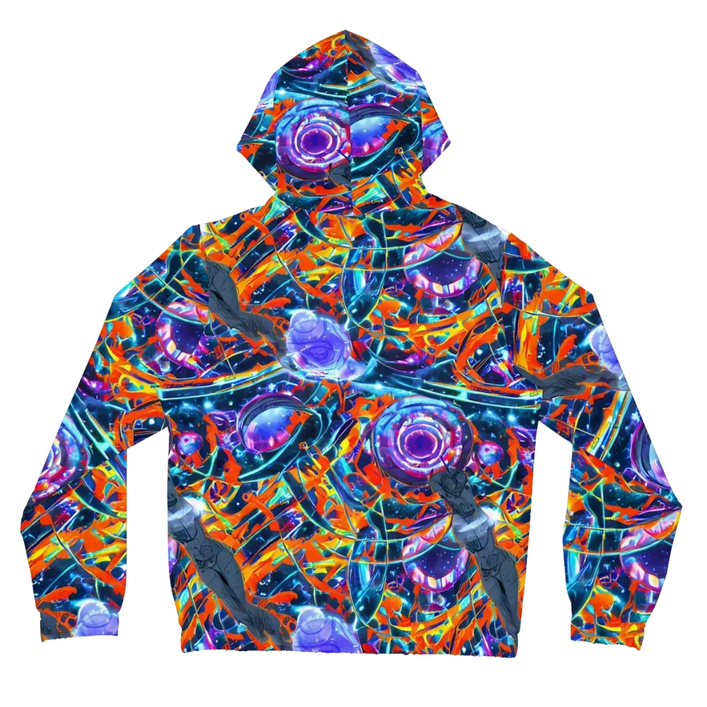 Prismatic Engine on Women's Full-Zip Hoodie — Back