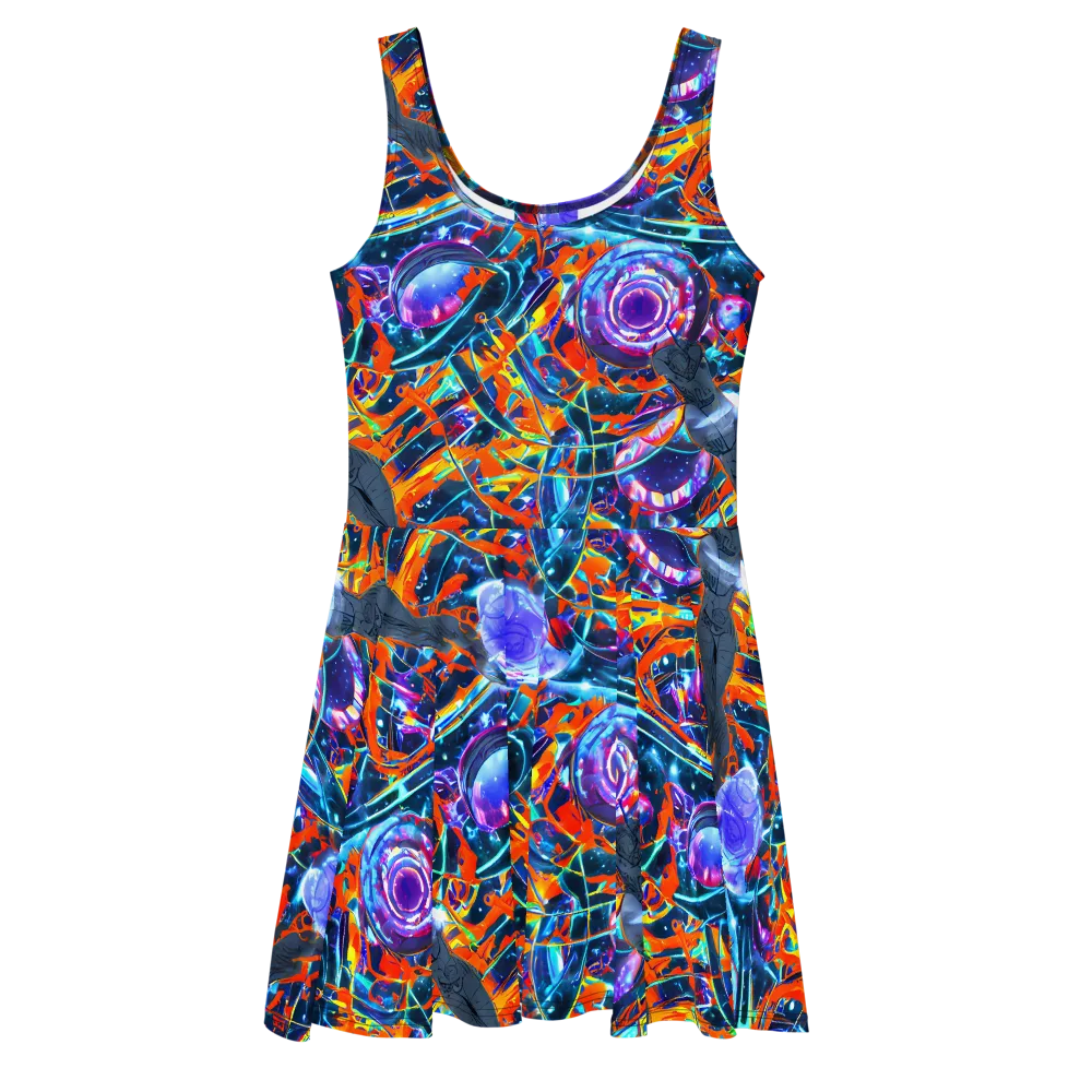Prismatic Engine on Skater Dress — Front