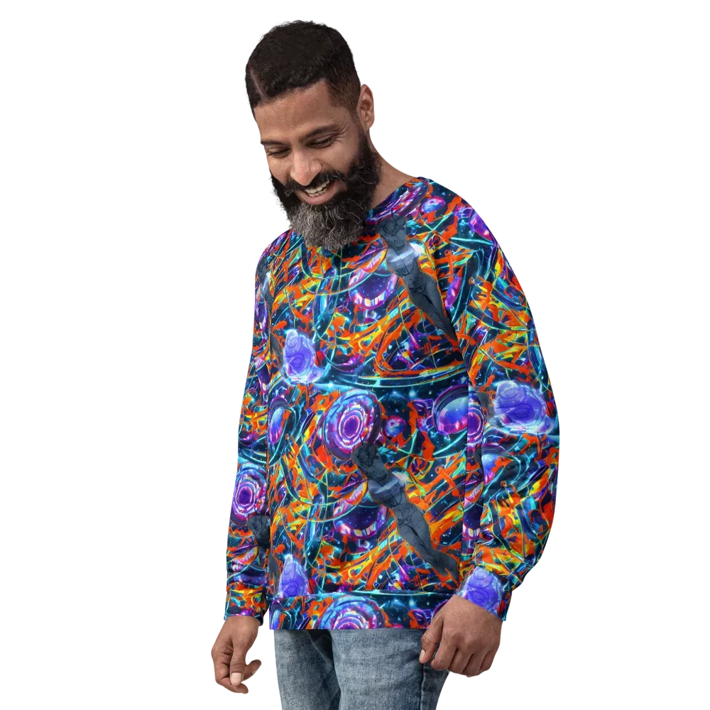 Prismatic Engine on Sweatshirt — Left Front