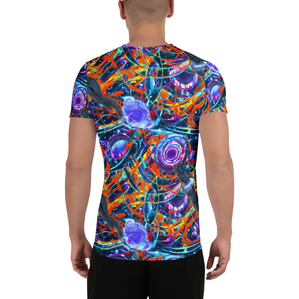 Prismatic Engine on Men's Athletic T-Shirt — Back