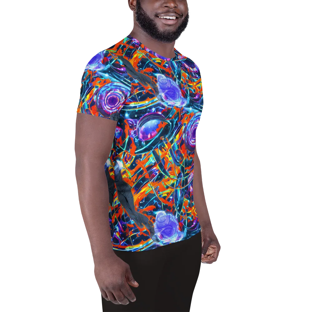 Prismatic Engine on Men's Athletic T-Shirt — Right
