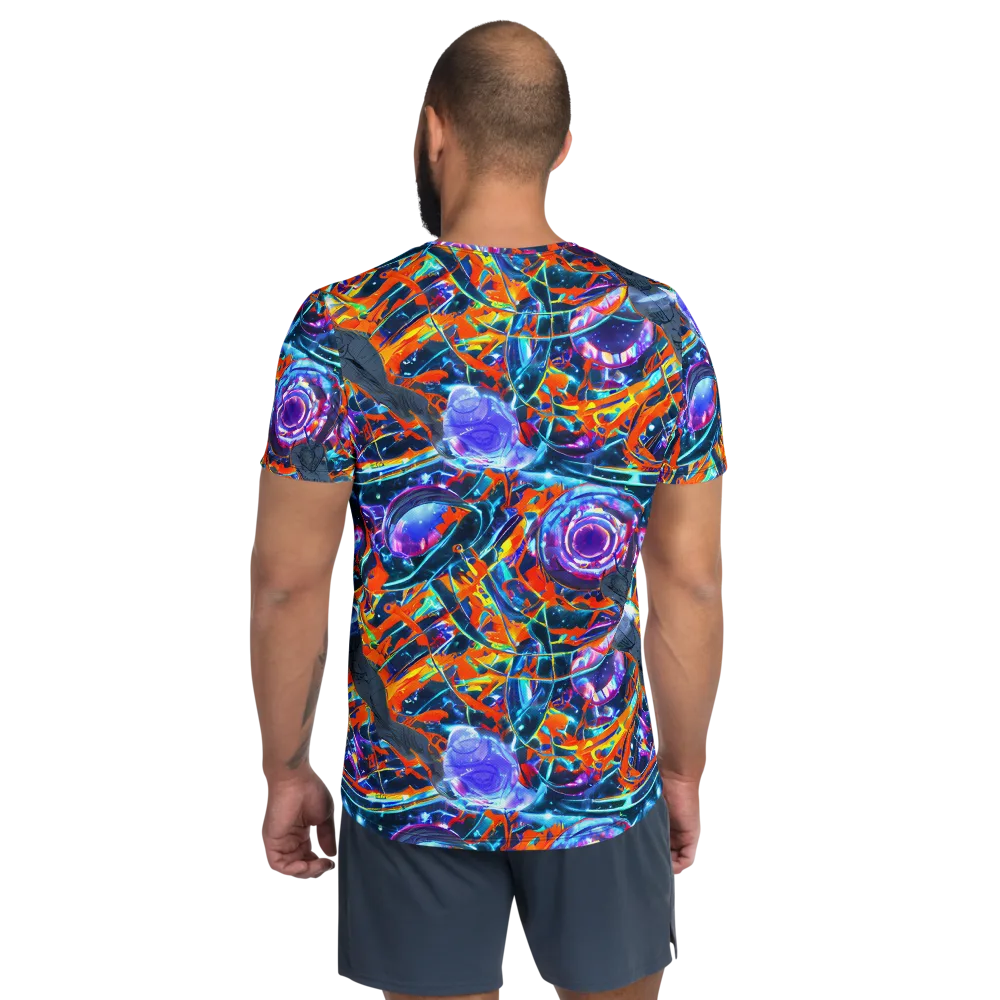 Prismatic Engine on Men's Athletic T-Shirt — Back