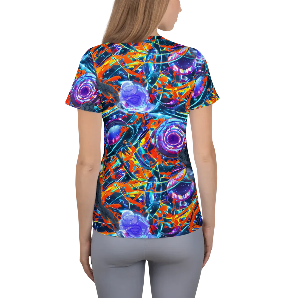 Prismatic Engine on Women's Athletic T-Shirt — Back
