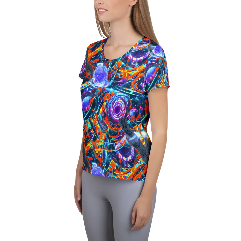 Prismatic Engine on Women's Athletic T-Shirt — Left