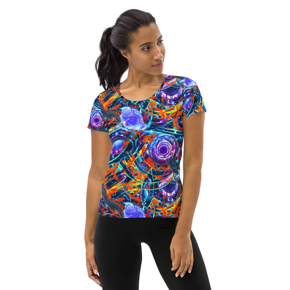 Prismatic Engine on Women's Athletic T-Shirt — Front