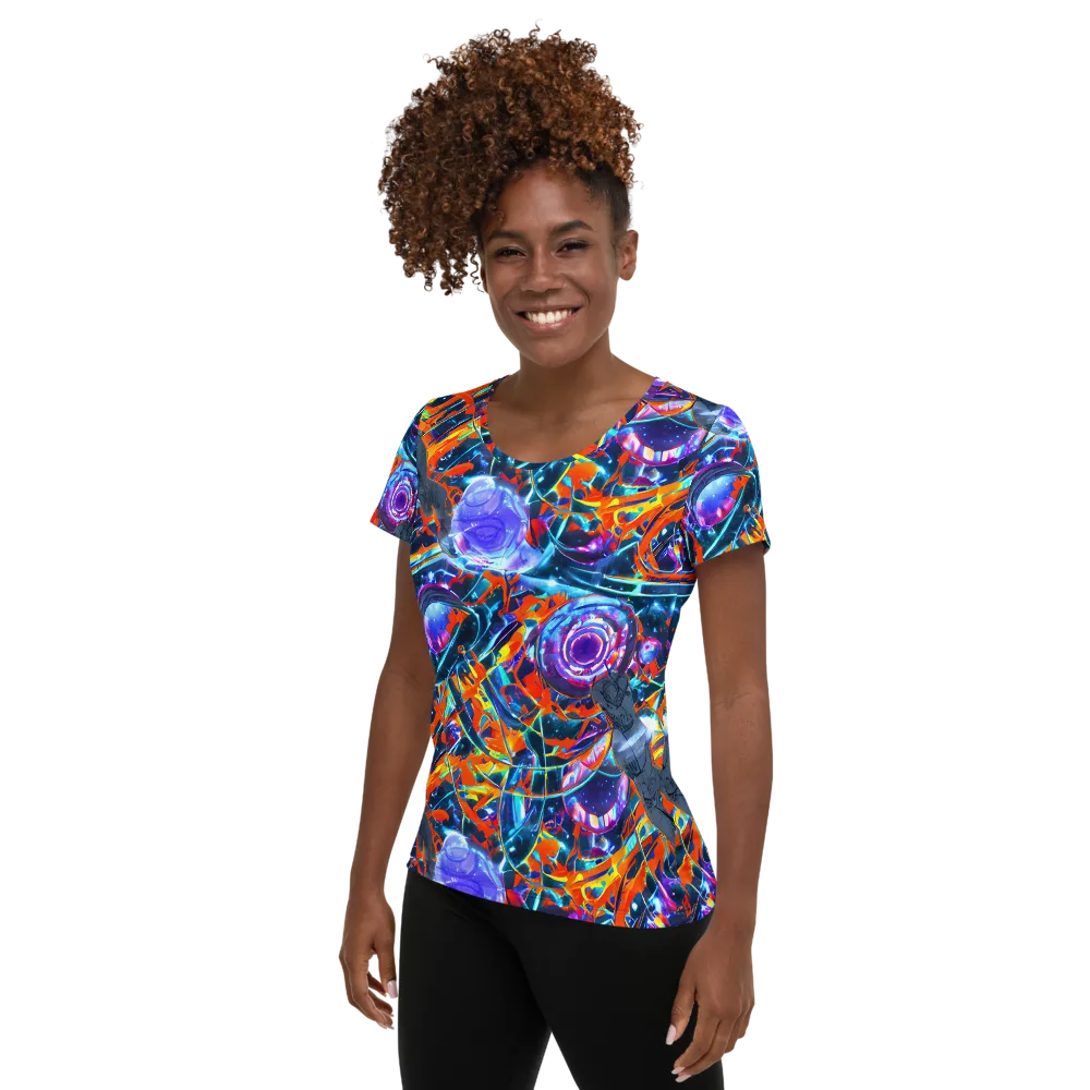 Prismatic Engine on Women's Athletic T-Shirt — Left