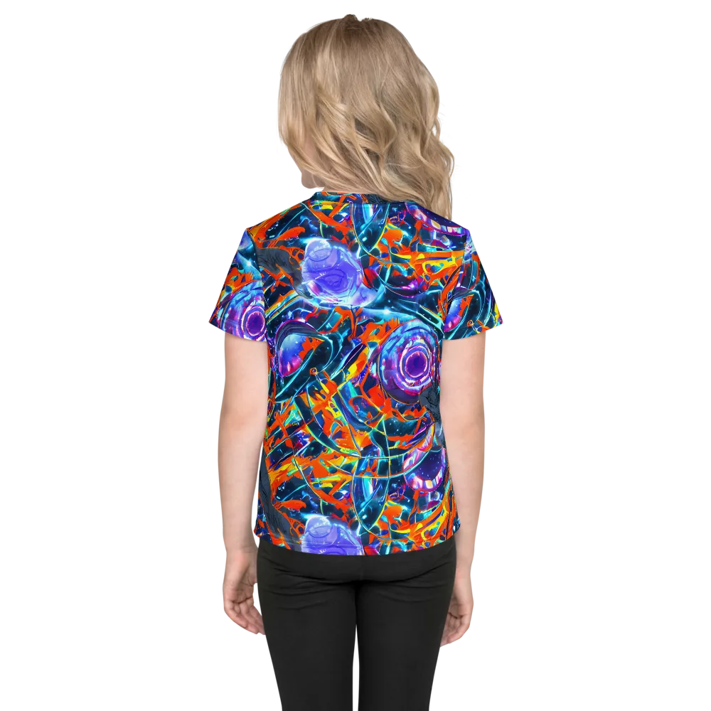 Prismatic Engine on Kids Crew Neck T-Shirt — Back