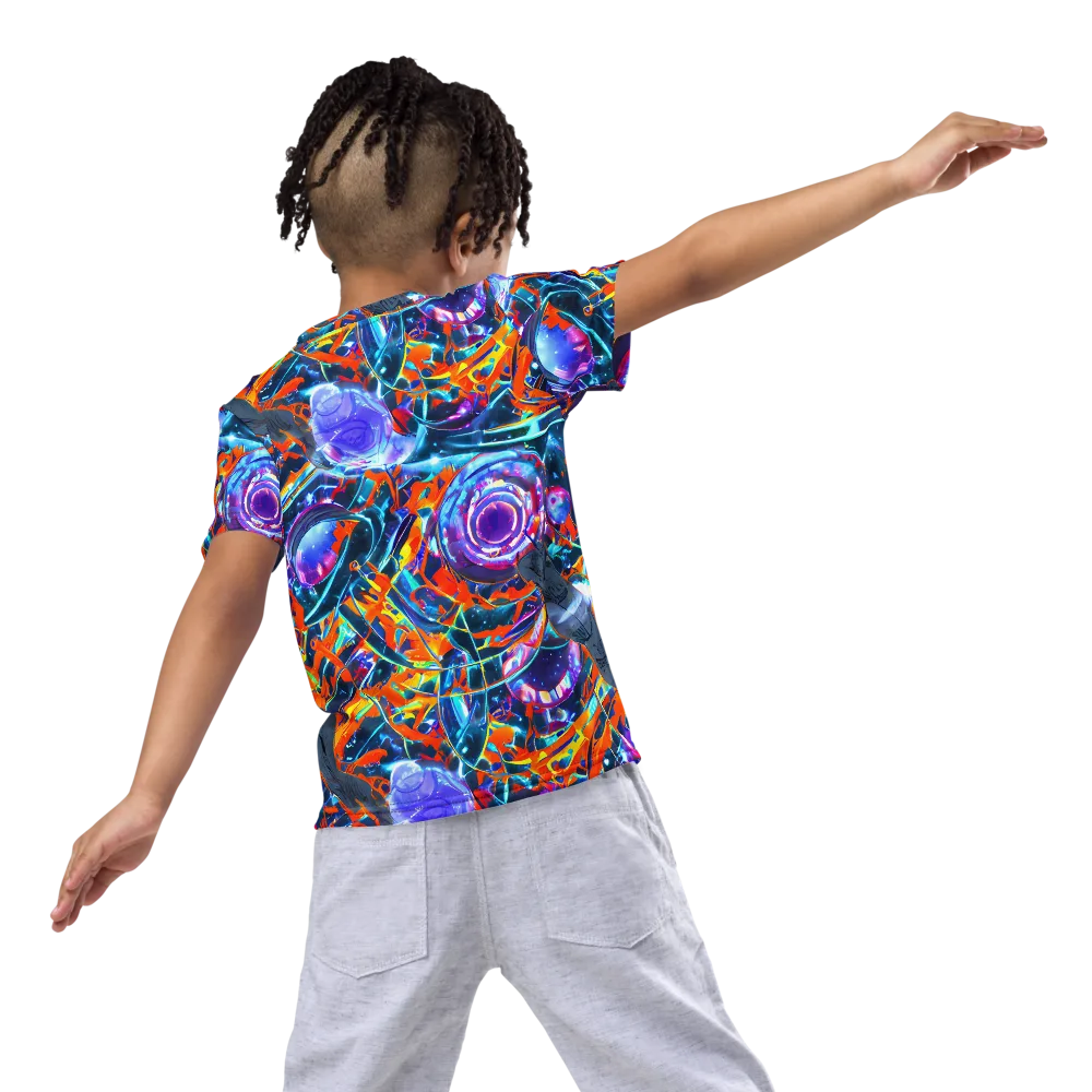 Prismatic Engine on Kids Crew Neck T-Shirt — Back