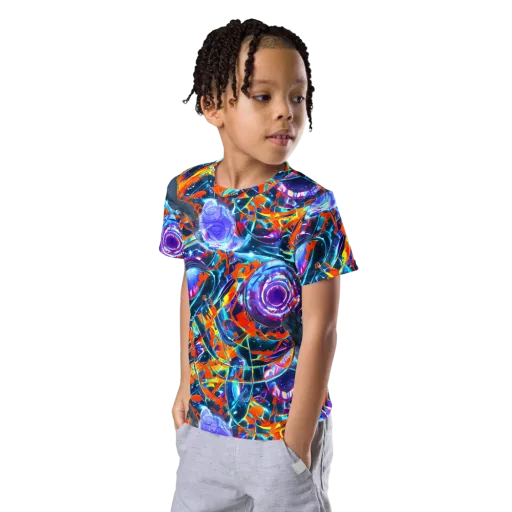 Prismatic Engine on a Kids Crew Neck T-Shirt