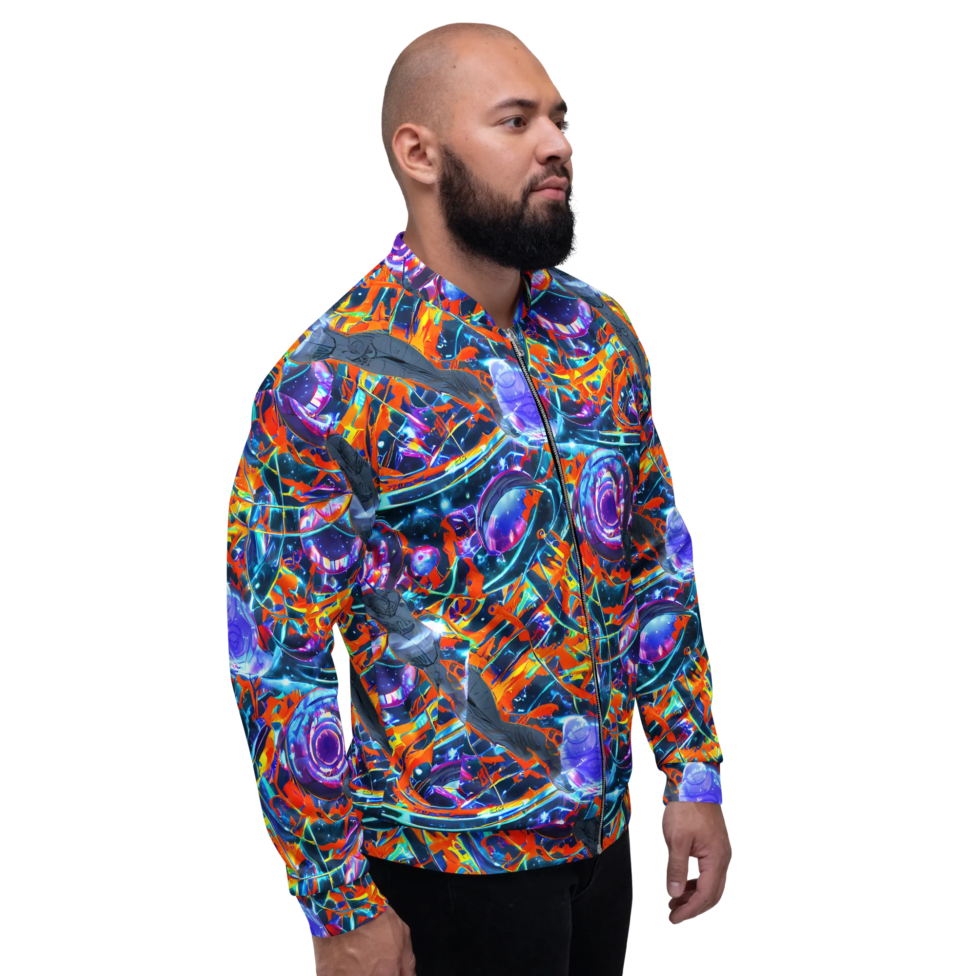 Prismatic Engine on Bomber Jacket — Right