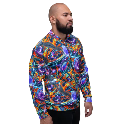 Prismatic Engine on a Bomber Jacket