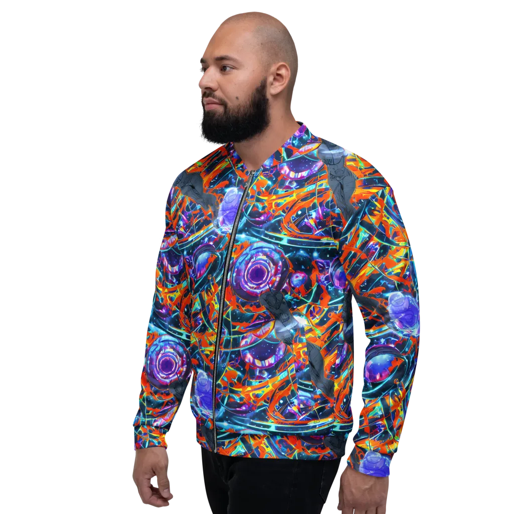 Prismatic Engine on Bomber Jacket — Left