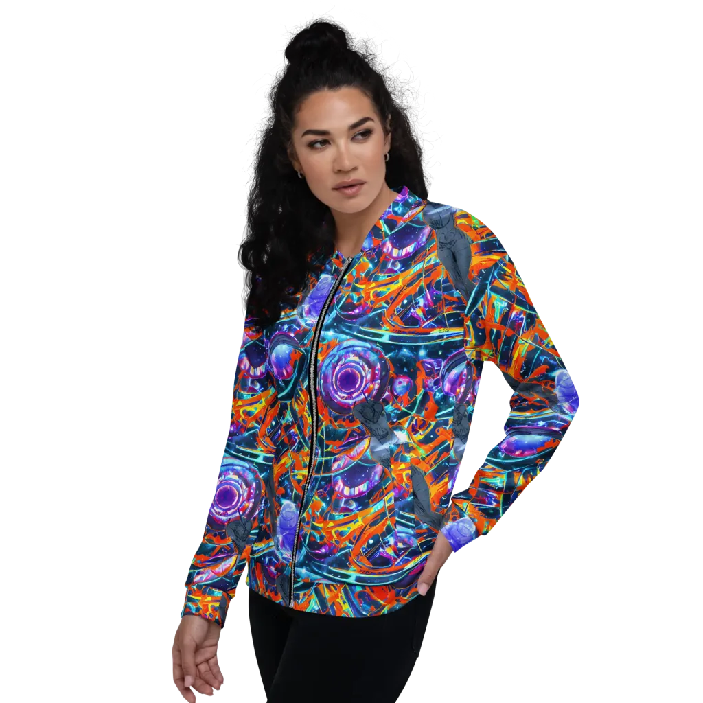 Prismatic Engine on Bomber Jacket — Left