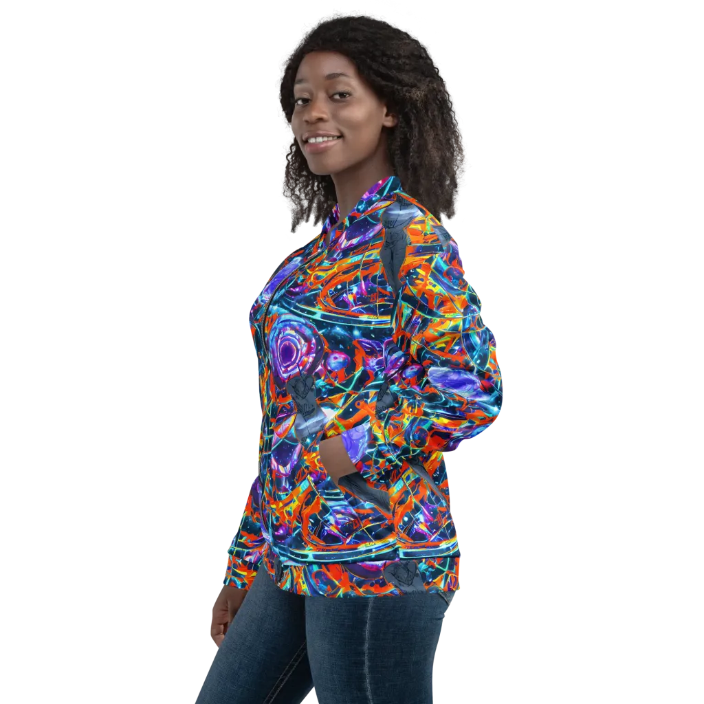 Prismatic Engine on Bomber Jacket — Left