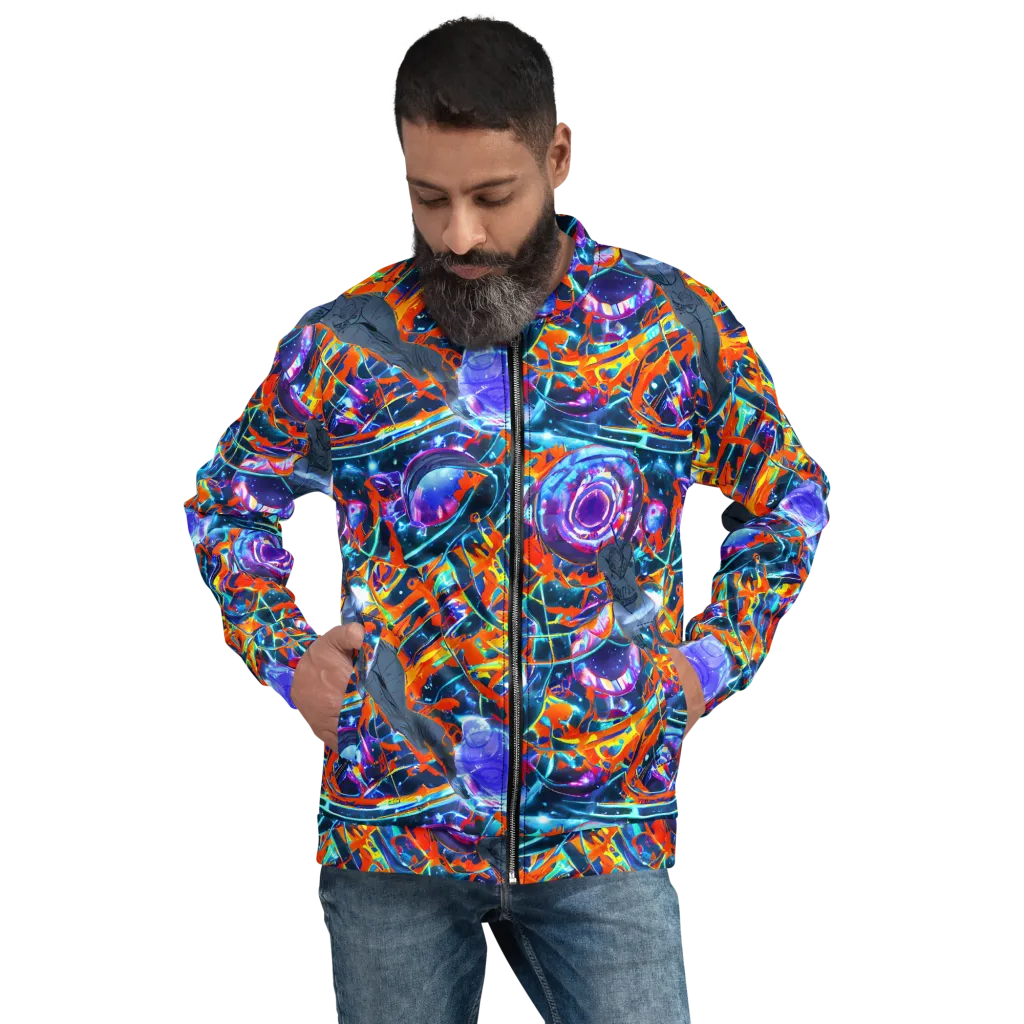 Prismatic Engine on Bomber Jacket — Front