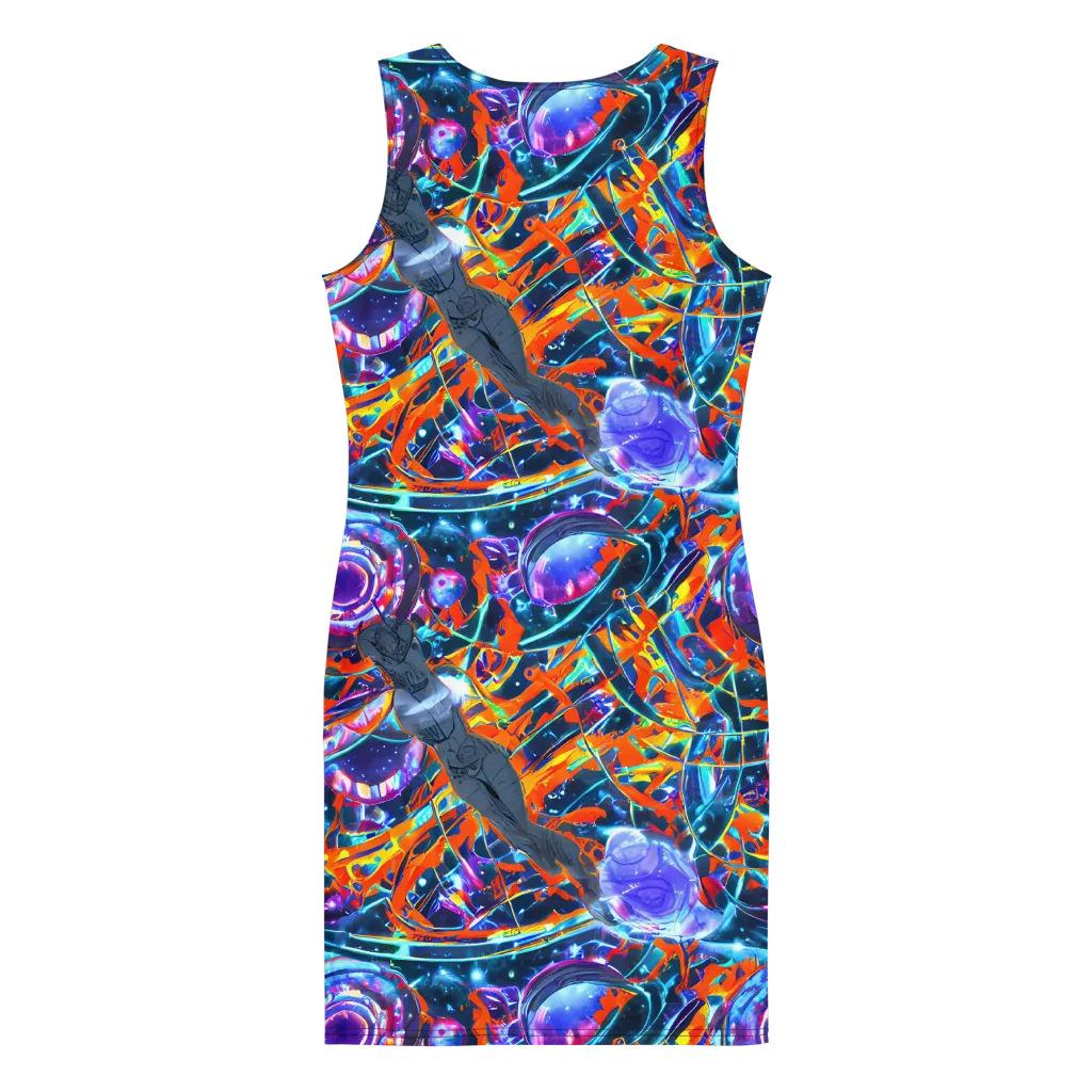 Prismatic Engine on Bodycon Dress — Back