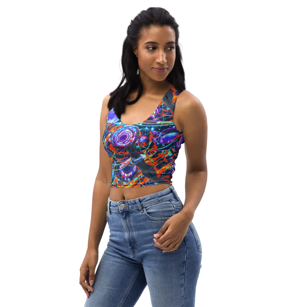 Prismatic Engine on Crop Top — Left Front